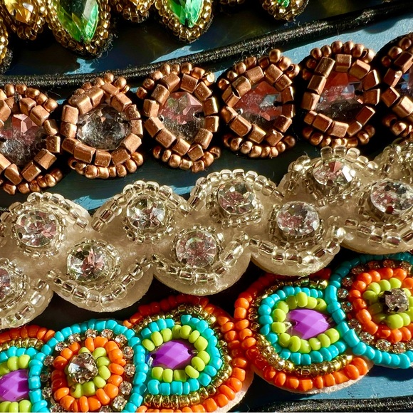 Beaded Headband Lot of 6 Bohemian Art Hair Accessory - Picture 3 of 5